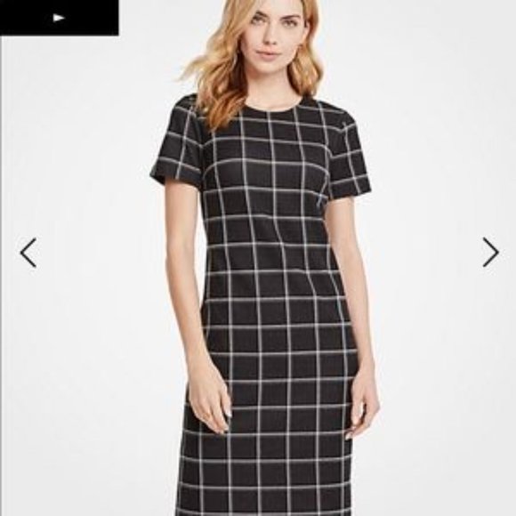 Ann Taylor Black and White Checkered Mini Dress - Picture 1 of 7